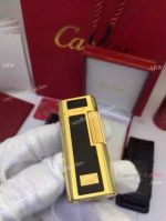 Cartier Lighter Replica Black and Gold Lighter - Long Style